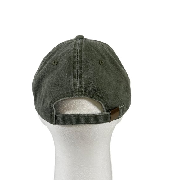 Magpie Wyoming Elk Green Twill Cap with Tan Sueded Bill w/ Tracks Low Profile - Picture 4 of 7